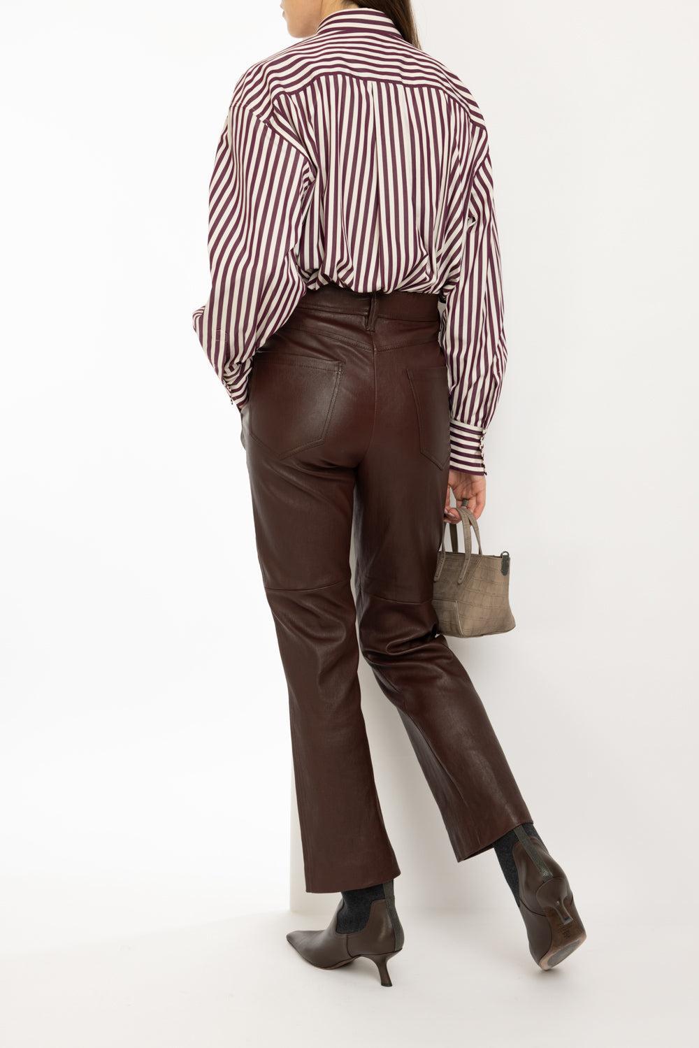 Stretch Crop Pant-BORDEAUX-40-CLOTHINGPANTCROPPED-BRUNELLO CUCINELLI