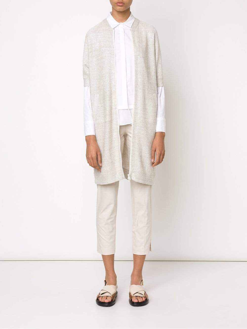 BRUNELLO CUCINELLI-Cotton Ankle Pant-