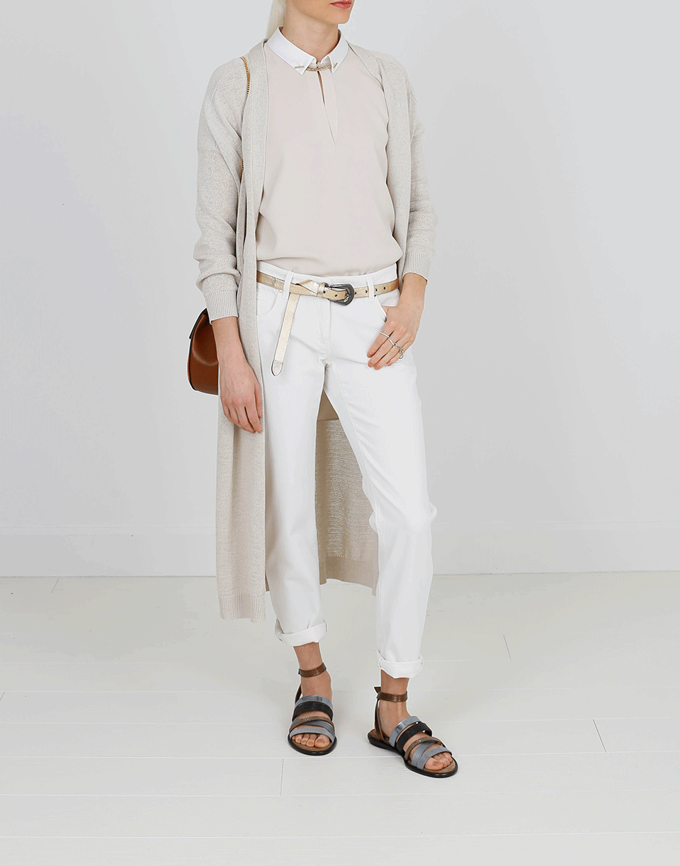 BRUNELLO CUCINELLI-Garment Dyed Denim Pant-