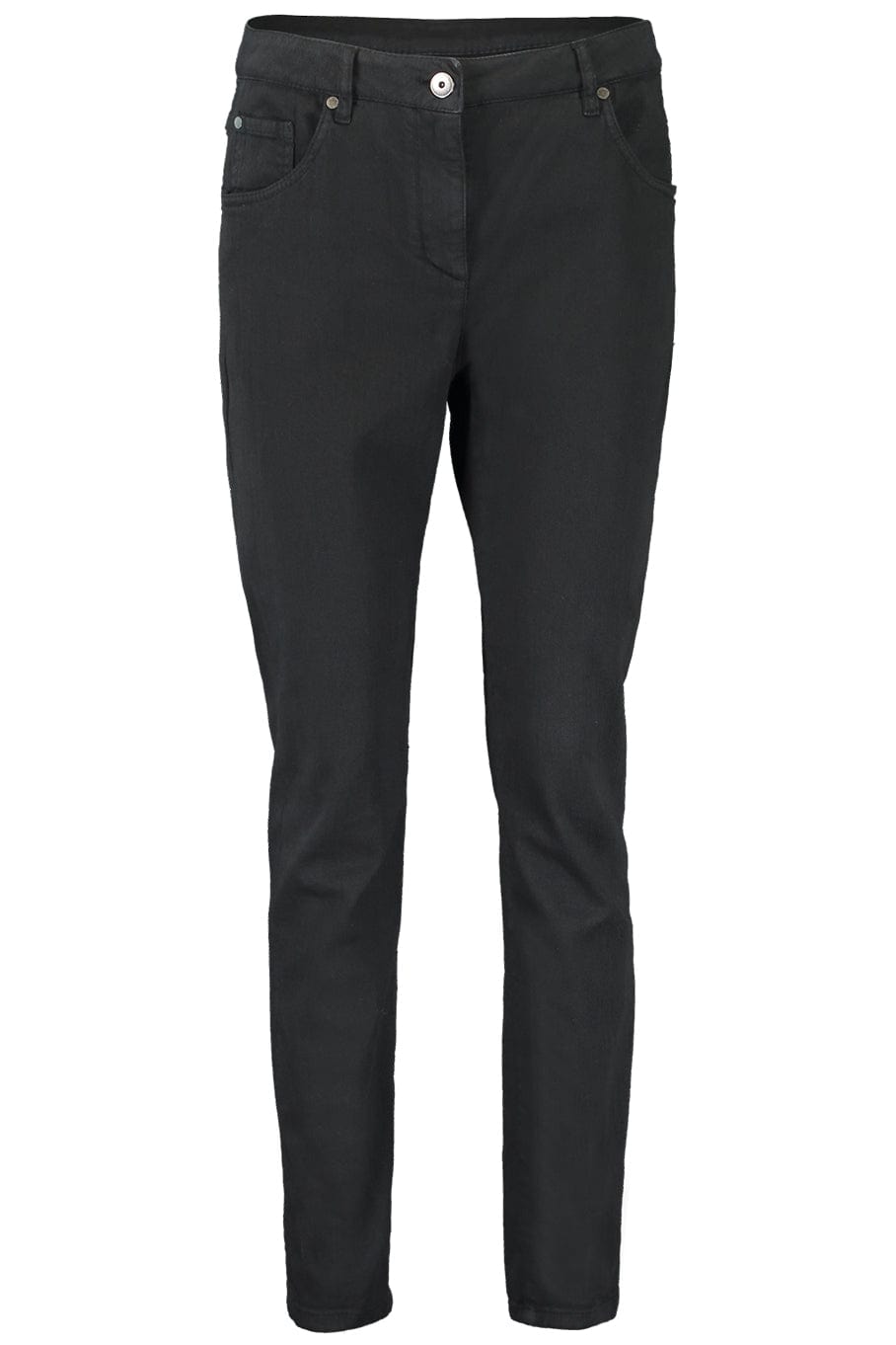 BRUNELLO CUCINELLI-Five Pocket Slim Leg Garment Dye Jean - Black-BLACK