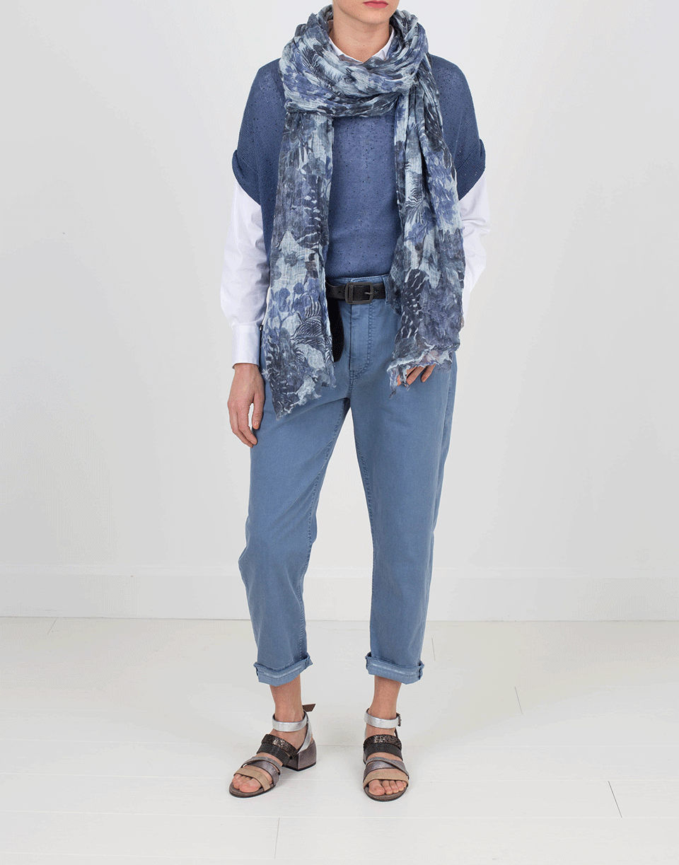 BRUNELLO CUCINELLI-Garment Dyed Denim-