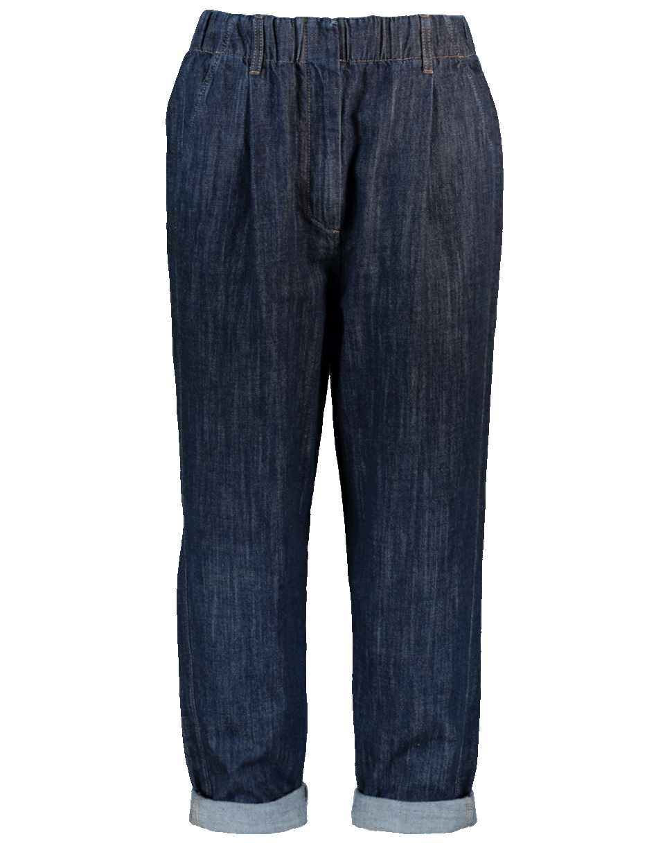 BRUNELLO CUCINELLI-Oversized Denim Pant-DENIM