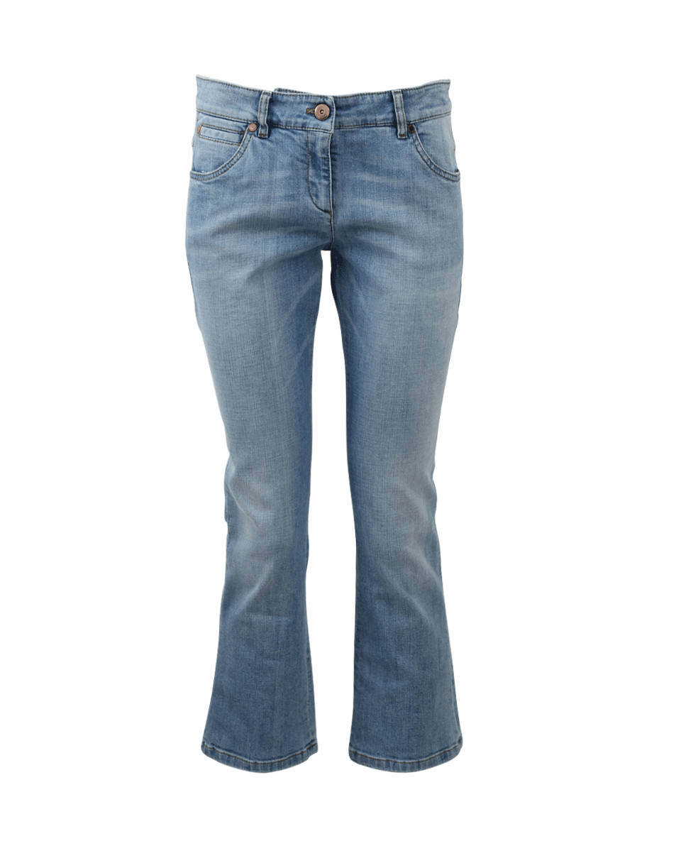 BRUNELLO CUCINELLI-Cropped Flare Denim Pant-