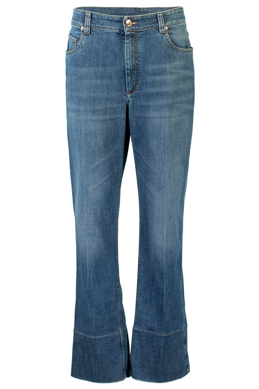 BRUNELLO CUCINELLI-Inset Barrel Hem Denim Jean-