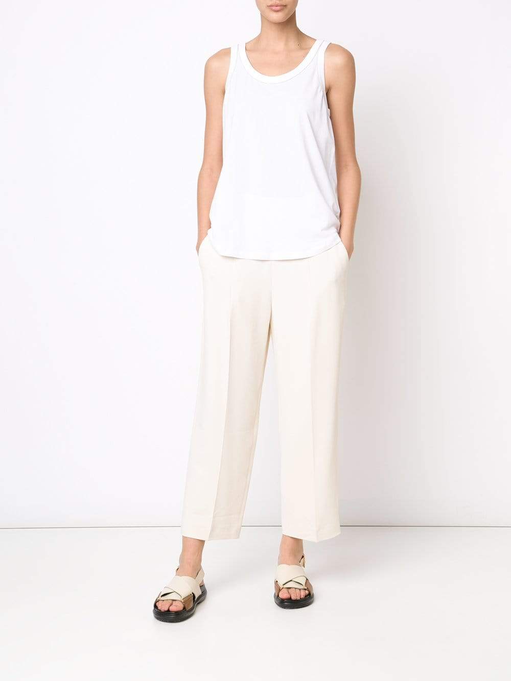 BRUNELLO CUCINELLI-High Waist Crop Pant-