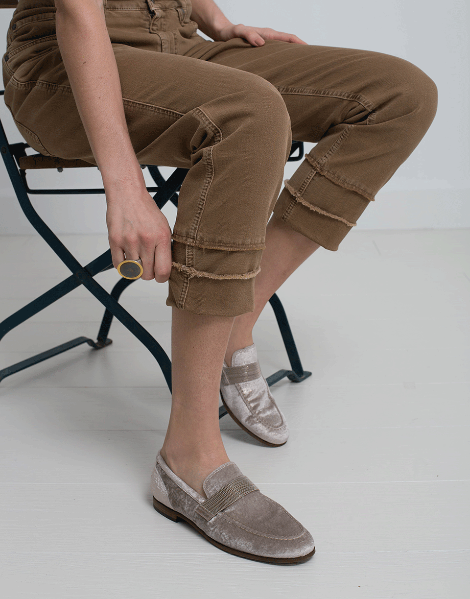 BRUNELLO CUCINELLI-Frayed Cuff Boyfriend Pant-