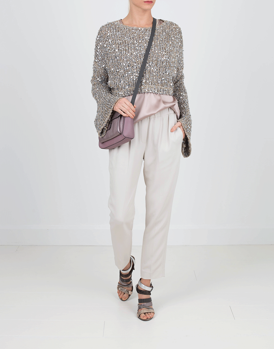 BRUNELLO CUCINELLI-Classic Pull On Pant - Ivory-