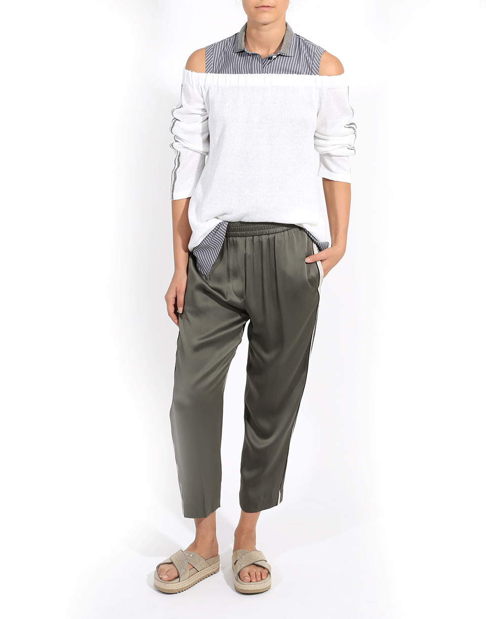 BRUNELLO CUCINELLI-Track Stripe Pull-On Pant-