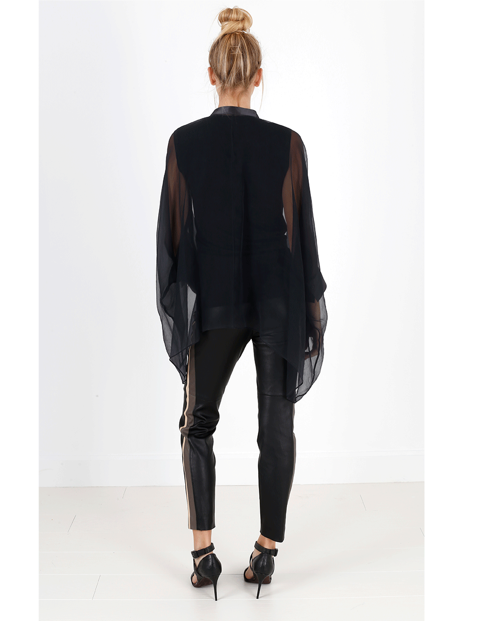 BRUNELLO CUCINELLI-Side Stripe Leather Legging-