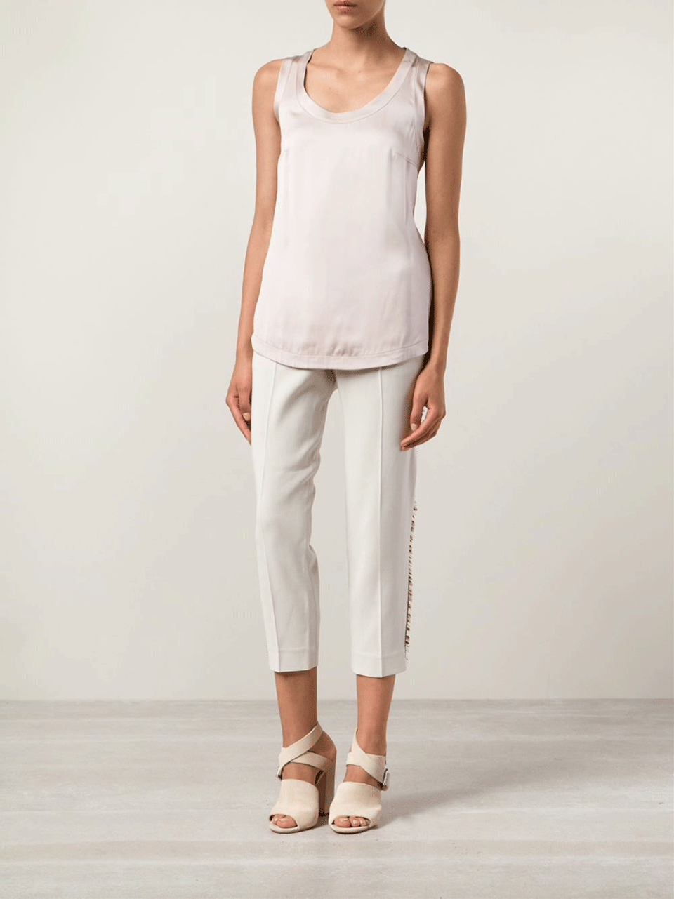 BRUNELLO CUCINELLI-Paillette Seam Wool Pant-