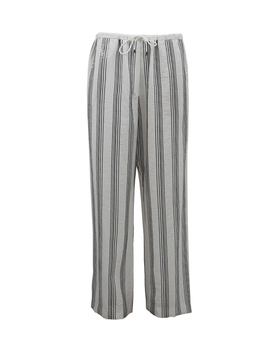 BRUNELLO CUCINELLI-Linen Drawstring Pants-