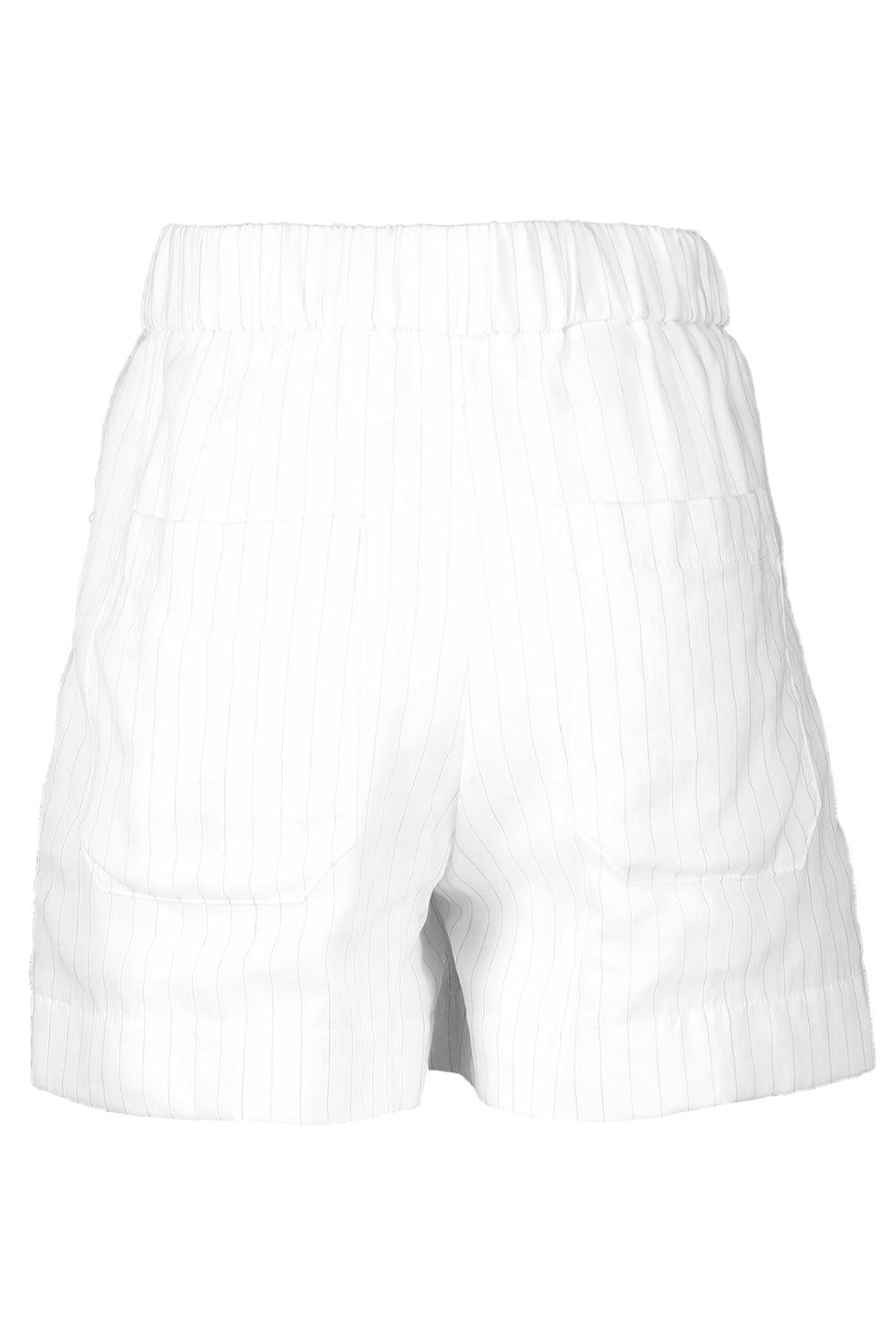 Striped Cotton Bermuda Shorts-WHITE/TOBACCO-36-CLOTHINGPANTSHORT-BRUNELLO CUCINELLI