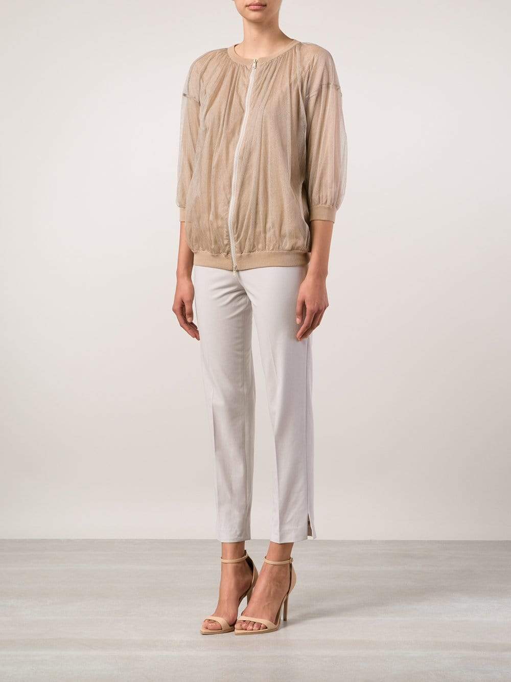 BRUNELLO CUCINELLI-Brush Cotton Side Zip Pant-