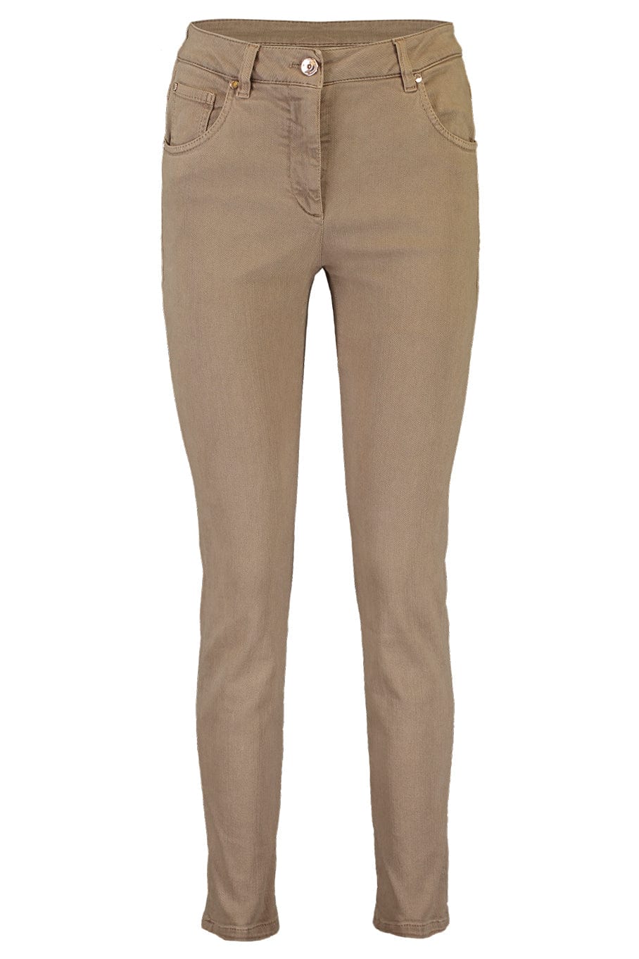 BRUNELLO CUCINELLI-Five Pocket Slim Leg Garment Dye Jean - Greige-