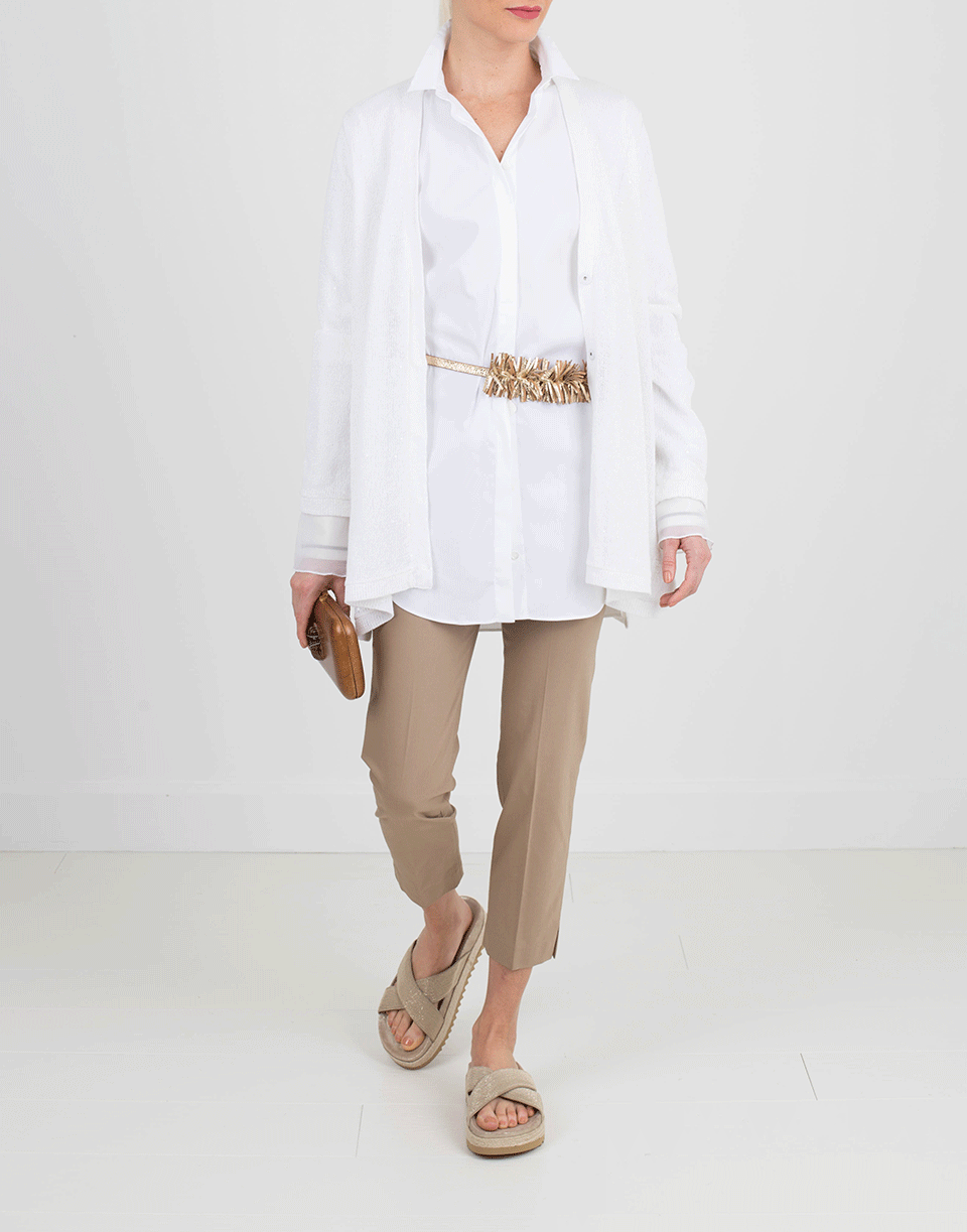 BRUNELLO CUCINELLI-Cotton Side Zip Pant-