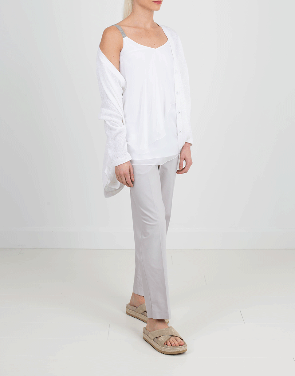 BRUNELLO CUCINELLI-Cotton Side Zip Pant-