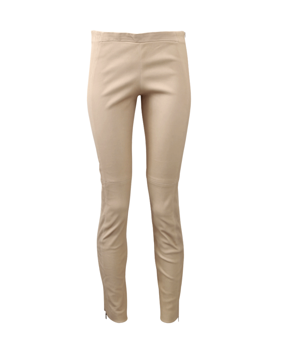 BRUNELLO CUCINELLI-Curved Seam Leather Legging-