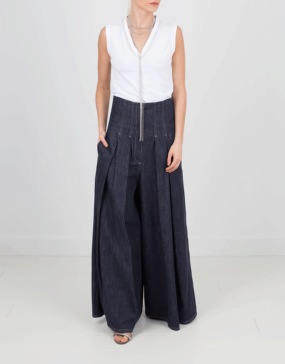 BRUNELLO CUCINELLI-Wide Leg Pant-