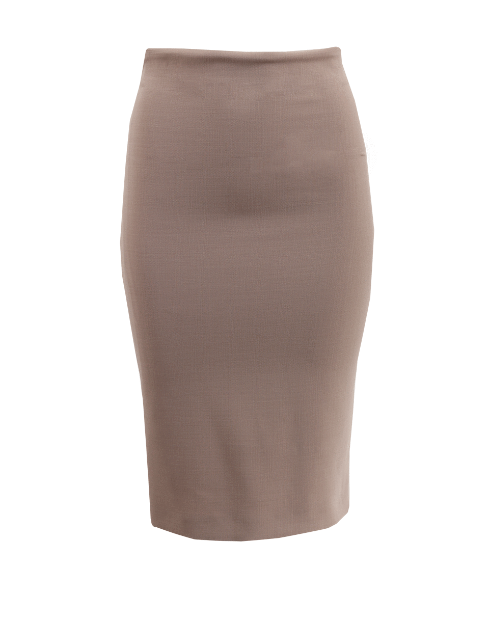 BRUNELLO CUCINELLI-Wool Side Zip Pencil Skirt-