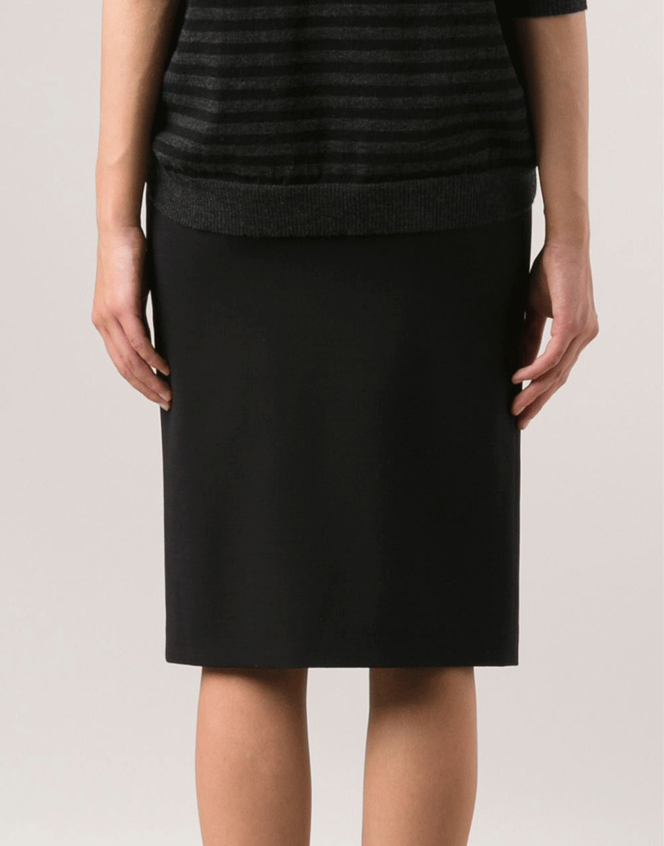 BRUNELLO CUCINELLI-Wool Side Zip Pencil Skirt-