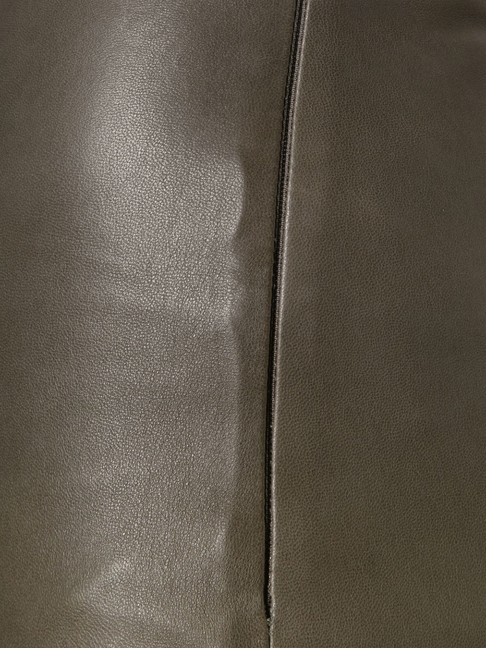 BRUNELLO CUCINELLI-Stretch Leather Pencil Skirt-GRAPHITE