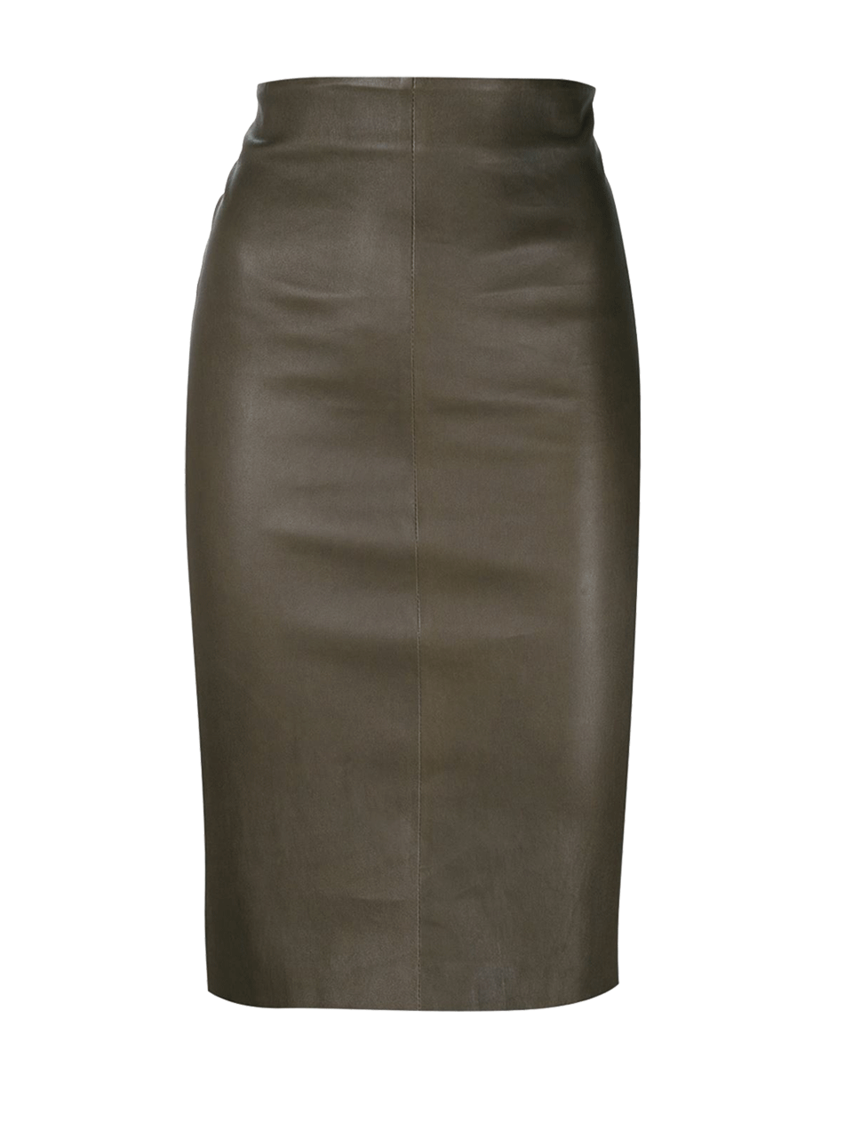 BRUNELLO CUCINELLI-Stretch Leather Pencil Skirt-GRAPHITE