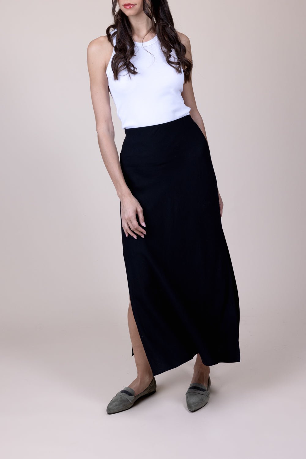 BRUNELLO CUCINELLI-Fluid Skirt - Black-