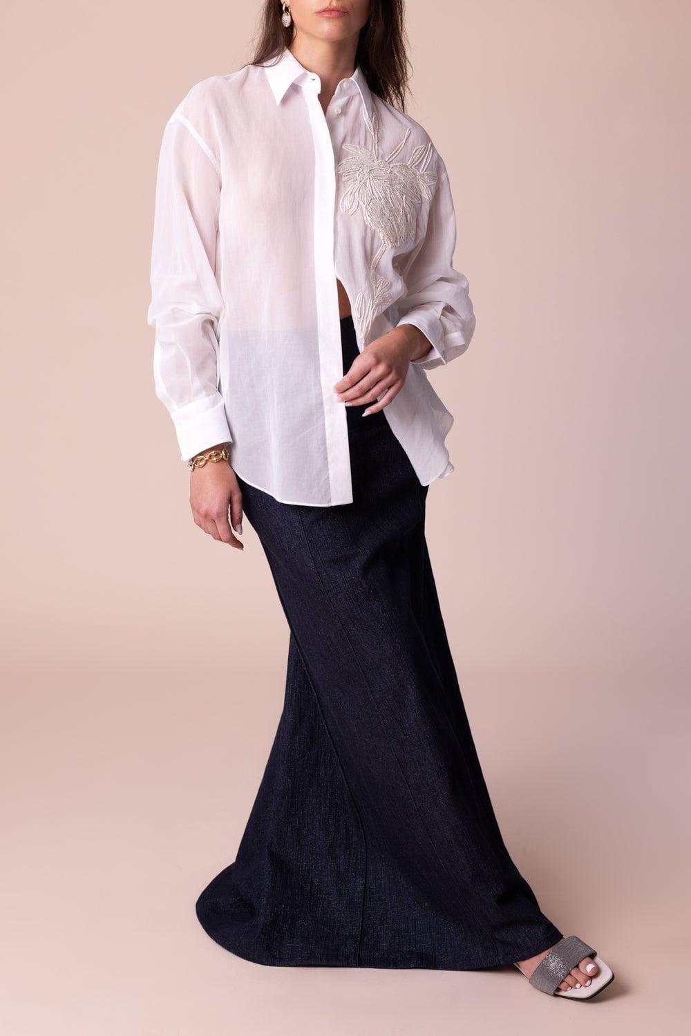 BRUNELLO CUCINELLI-Column Skirt-