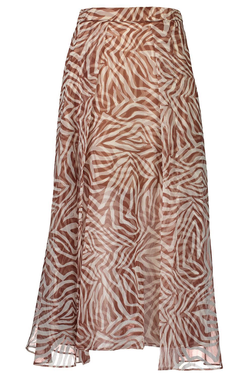 Abstract Layered Skirt-ANTHRCTE-38-CLOTHINGSKIRTMIDI-BRUNELLO CUCINELLI