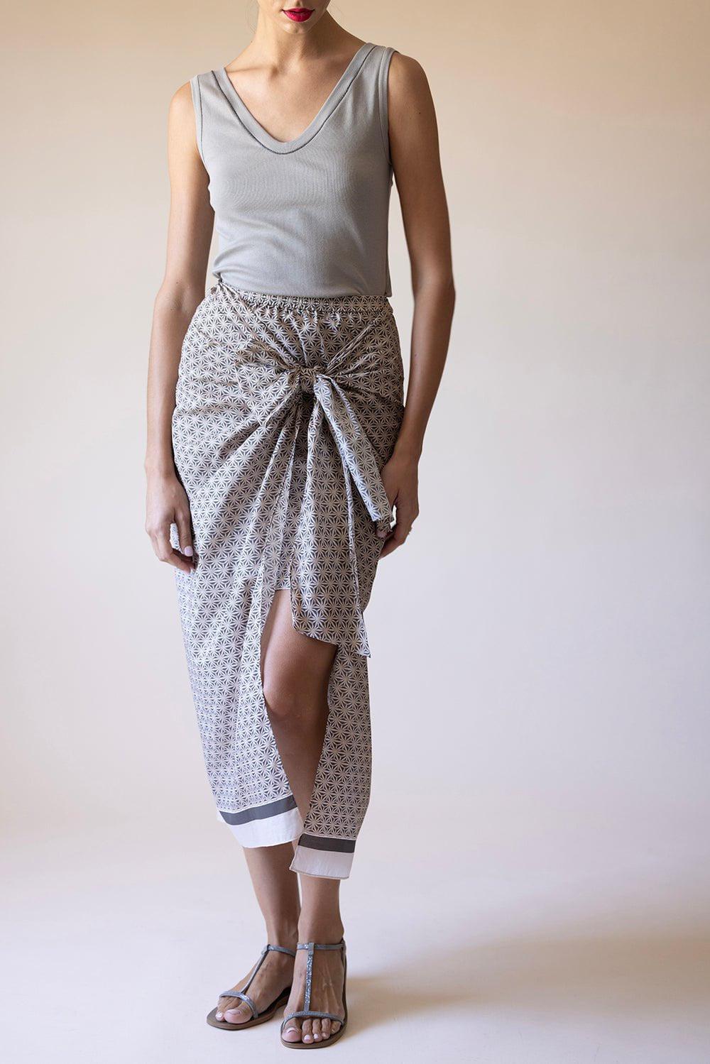 BRUNELLO CUCINELLI-Cotton Floral Sarong-