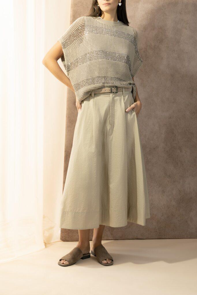 Sartorial Skirt-BROWN-36-CLOTHINGSKIRTMIDI-BRUNELLO CUCINELLI