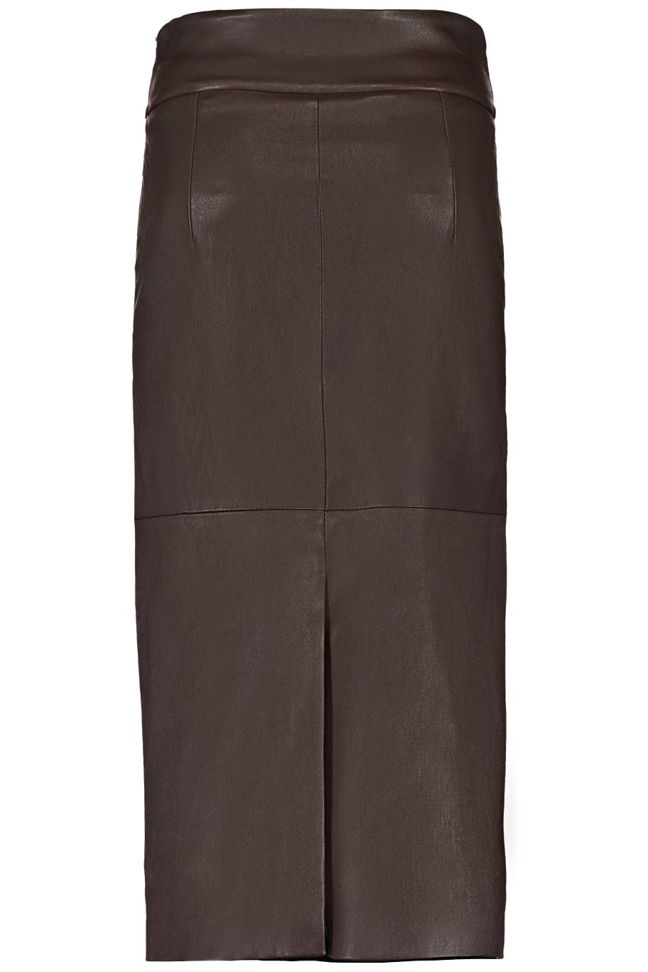 BRUNELLO CUCINELLI-Leather Midi Skirt-