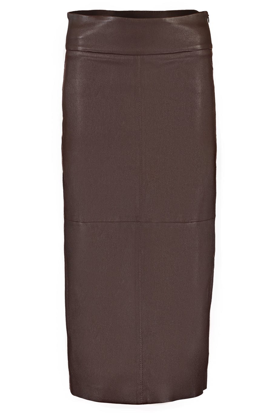BRUNELLO CUCINELLI-Leather Midi Skirt-
