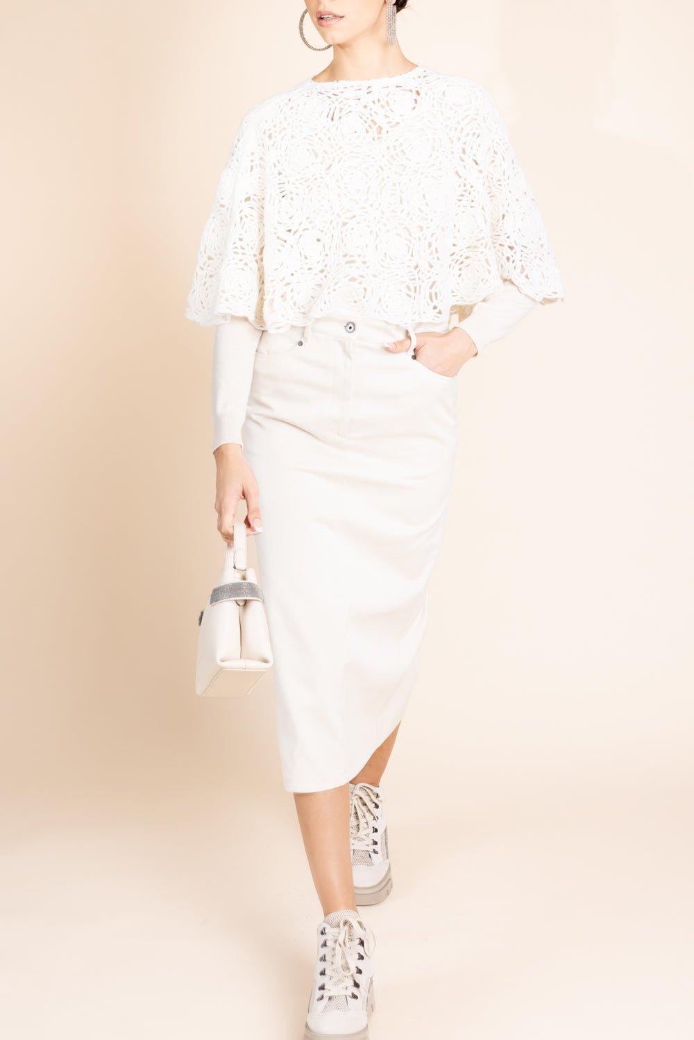 BRUNELLO CUCINELLI-Bull Midi Skirt-