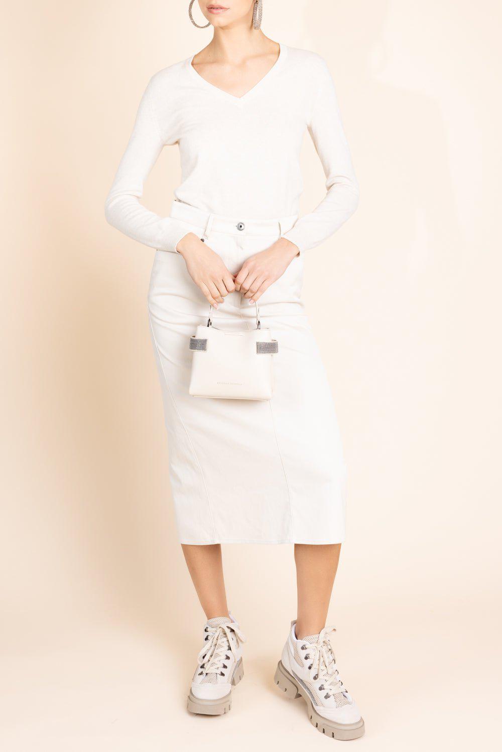 BRUNELLO CUCINELLI-Bull Midi Skirt-