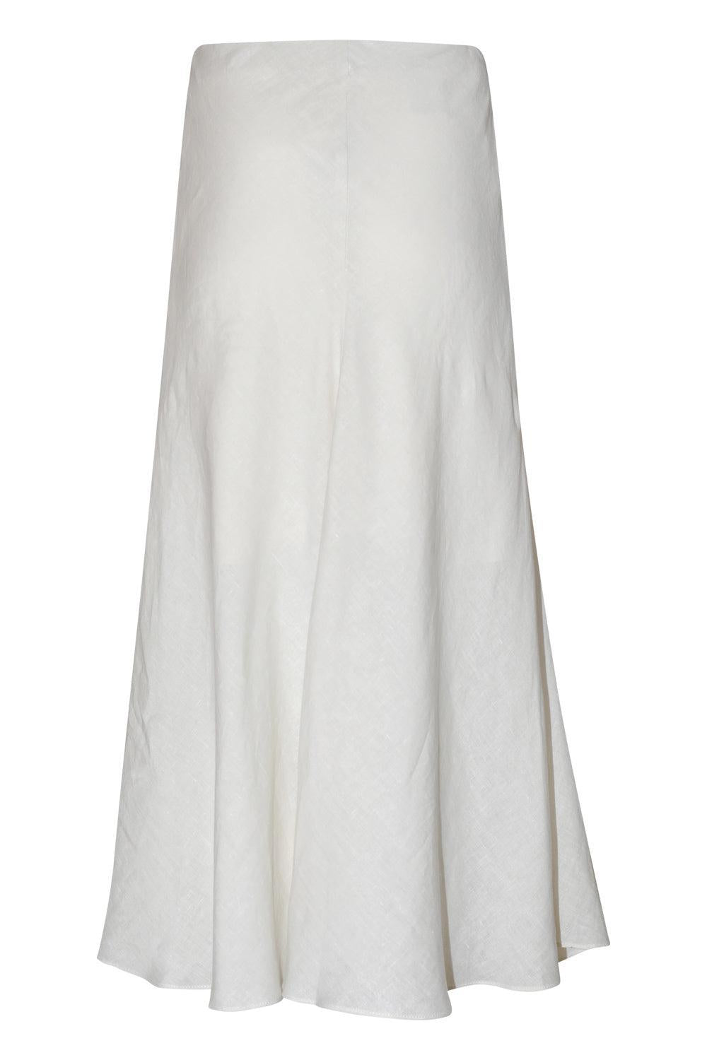 Fit And Flare Midi Skirt - Coconut Milk-WHITE-40-CLOTHINGSKIRTMIDI-BRUNELLO CUCINELLI