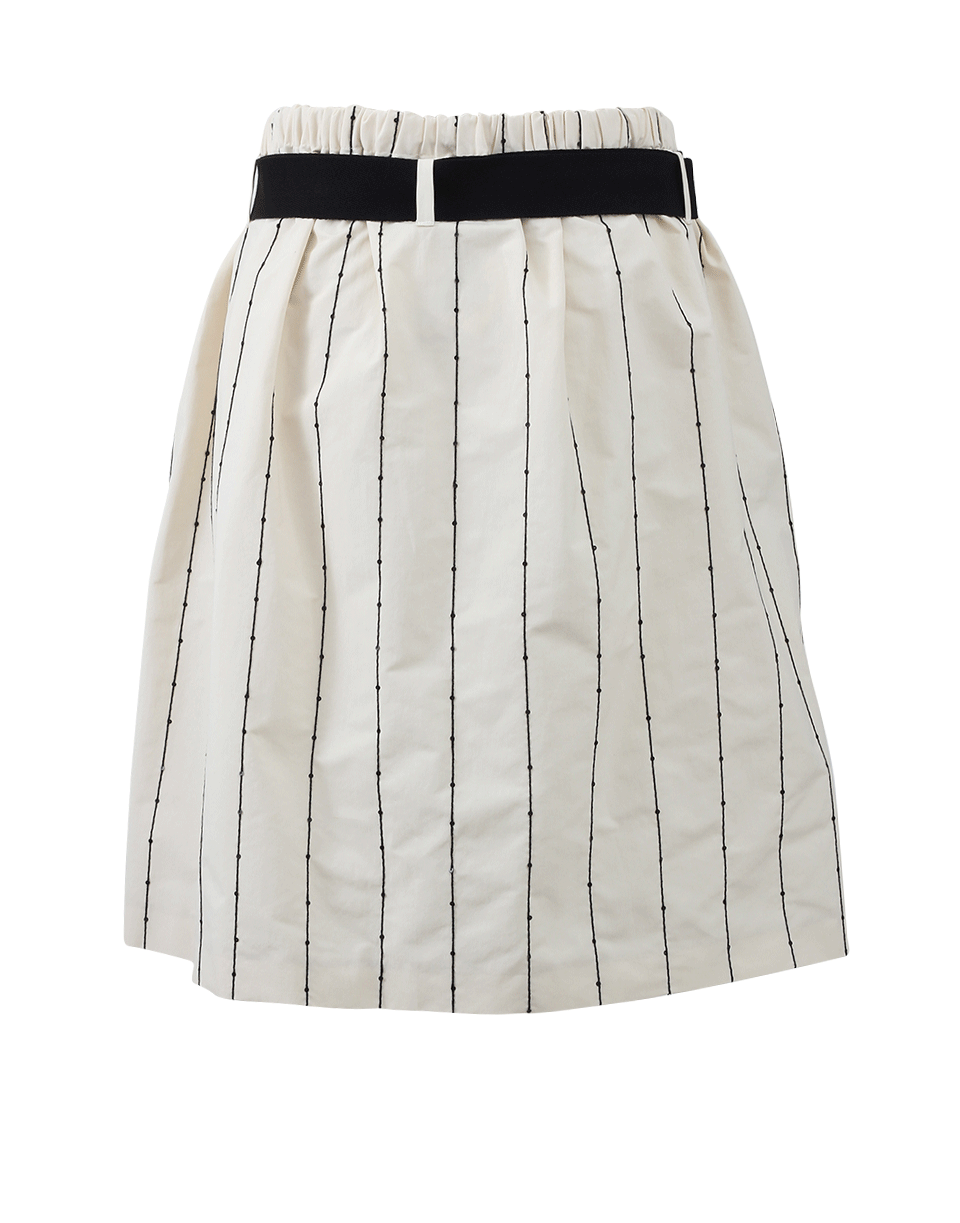 BRUNELLO CUCINELLI-A-Line Skirt With Paillette Stripes-