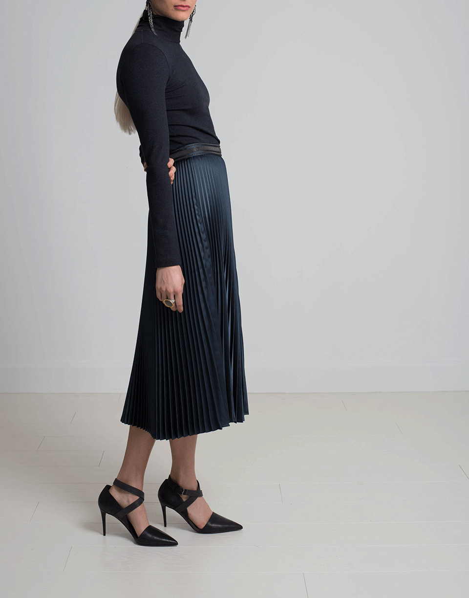 BRUNELLO CUCINELLI-Metallic Pleated Skirt-