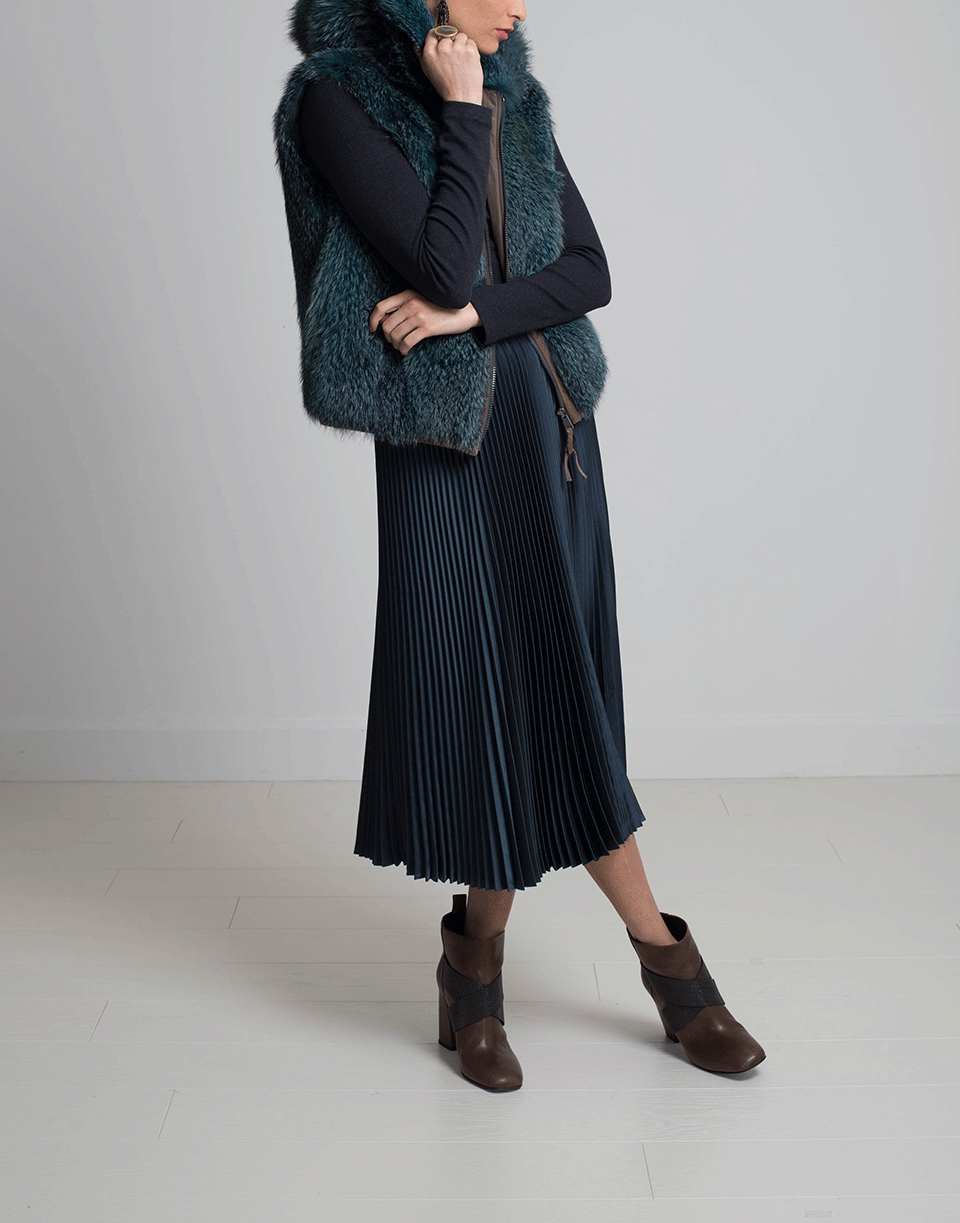 Metallic Pleated Skirt BRUNELLO CUCINELLI Marissa Collections