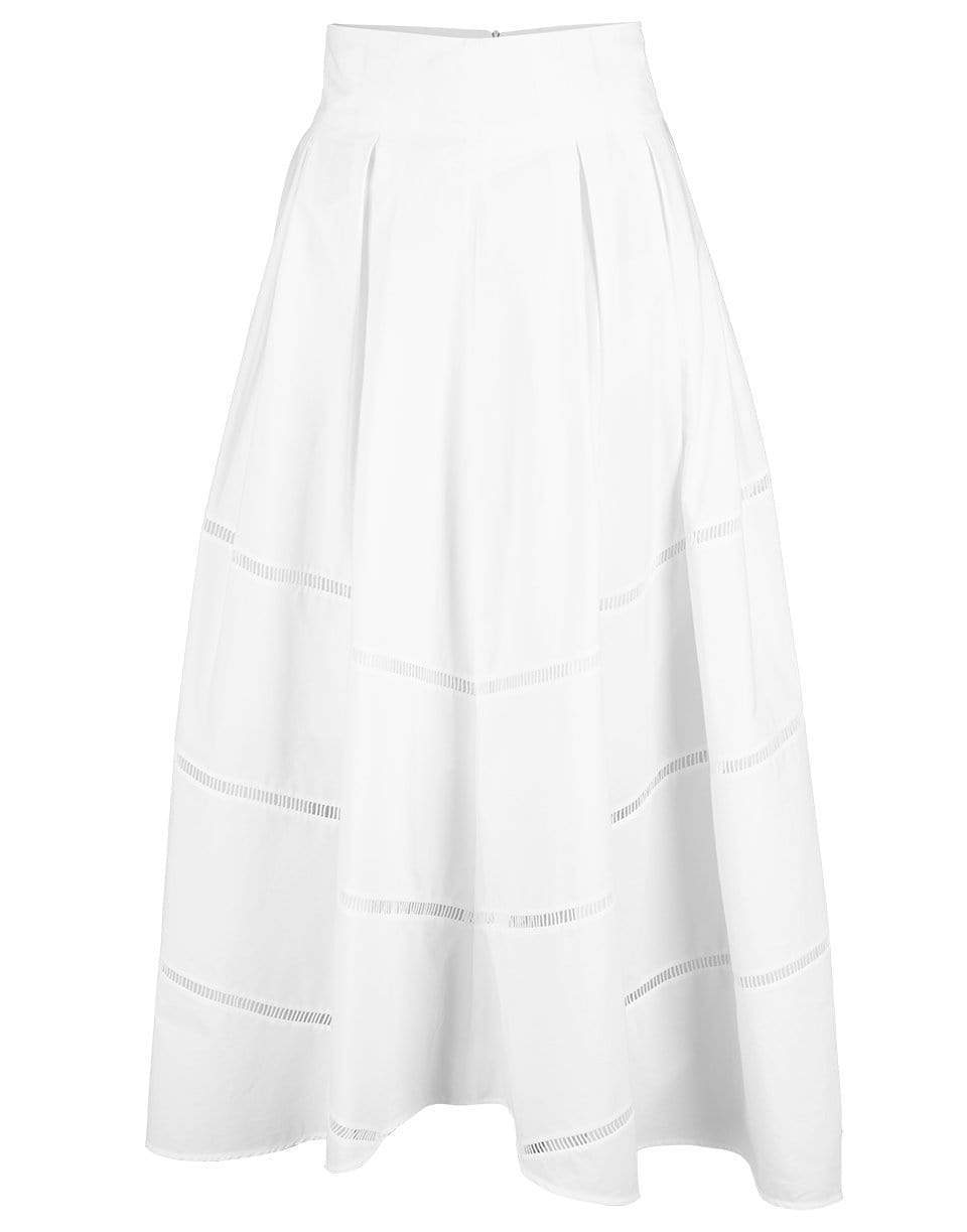 BRUNELLO CUCINELLI-Cotton Embroidered Circle Skirt-