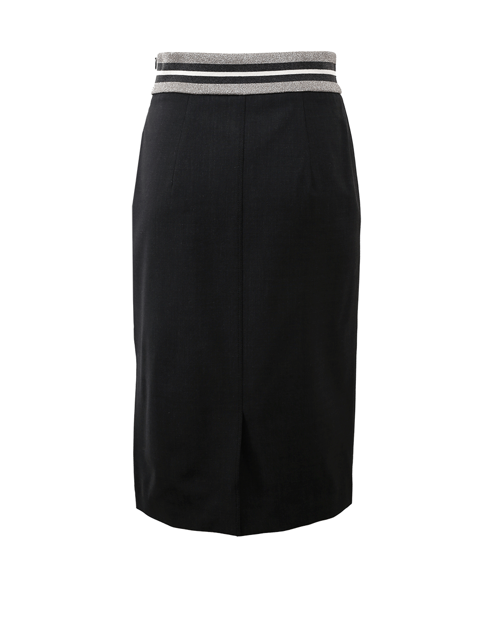 BRUNELLO CUCINELLI-Lurex Striped Pencil Skirt-