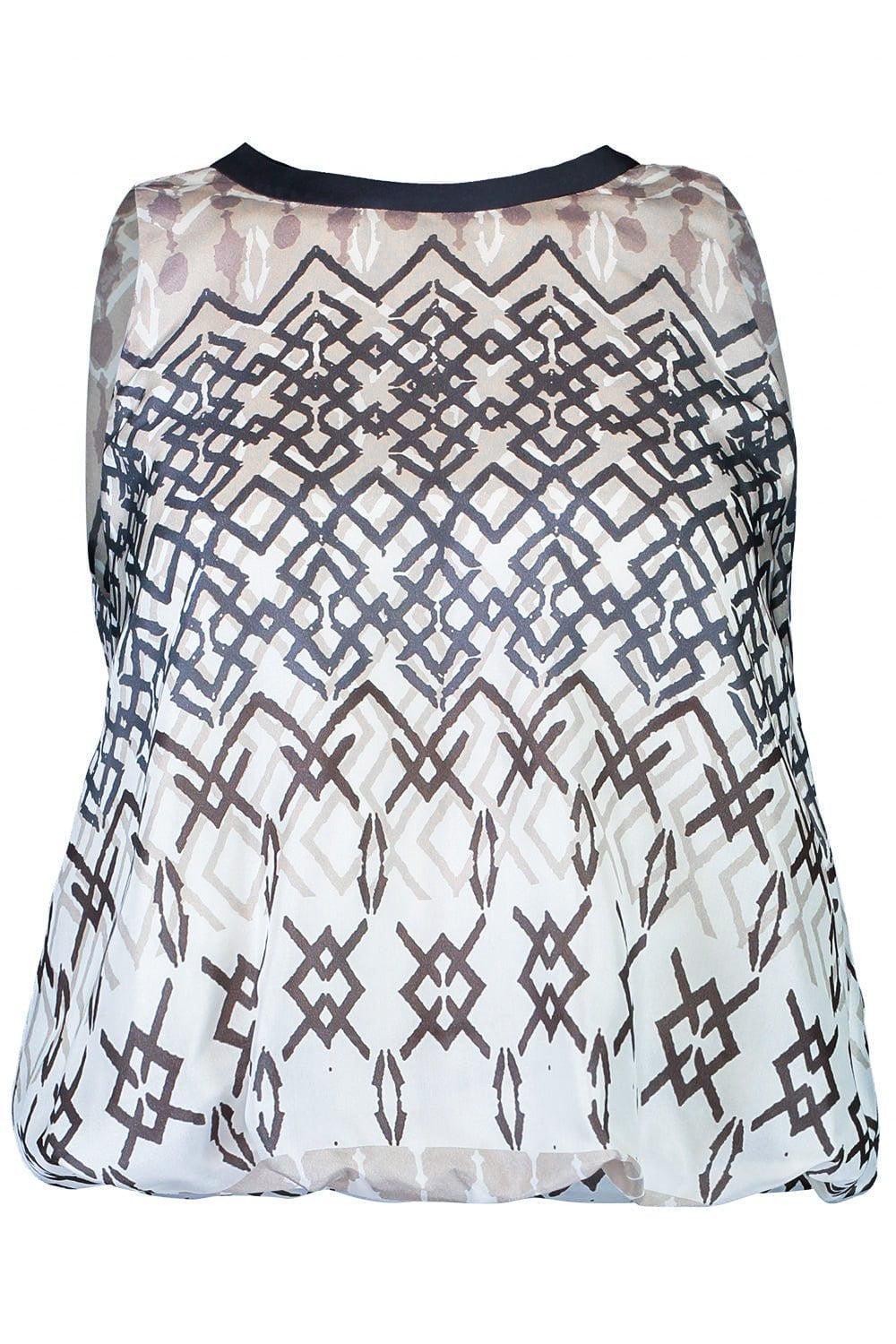 BRUNELLO CUCINELLI-Sleeveless Round Neck Blouse-