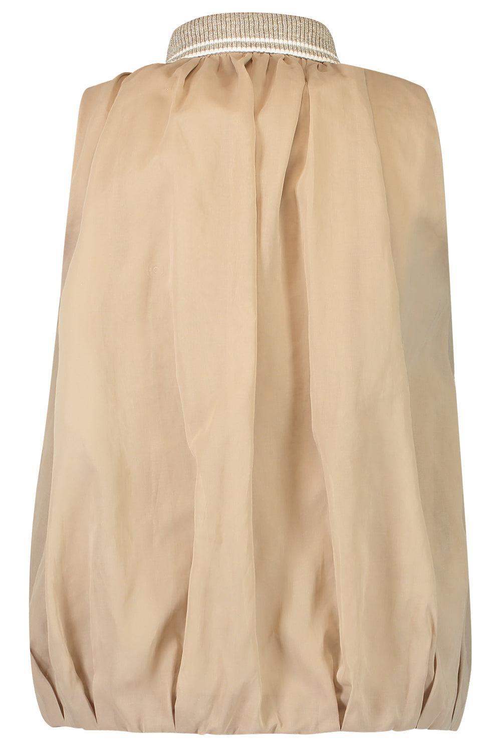 Zip Front Halter Vest-BROWN-XS-CLOTHINGTOPBLOUSE-BRUNELLO CUCINELLI