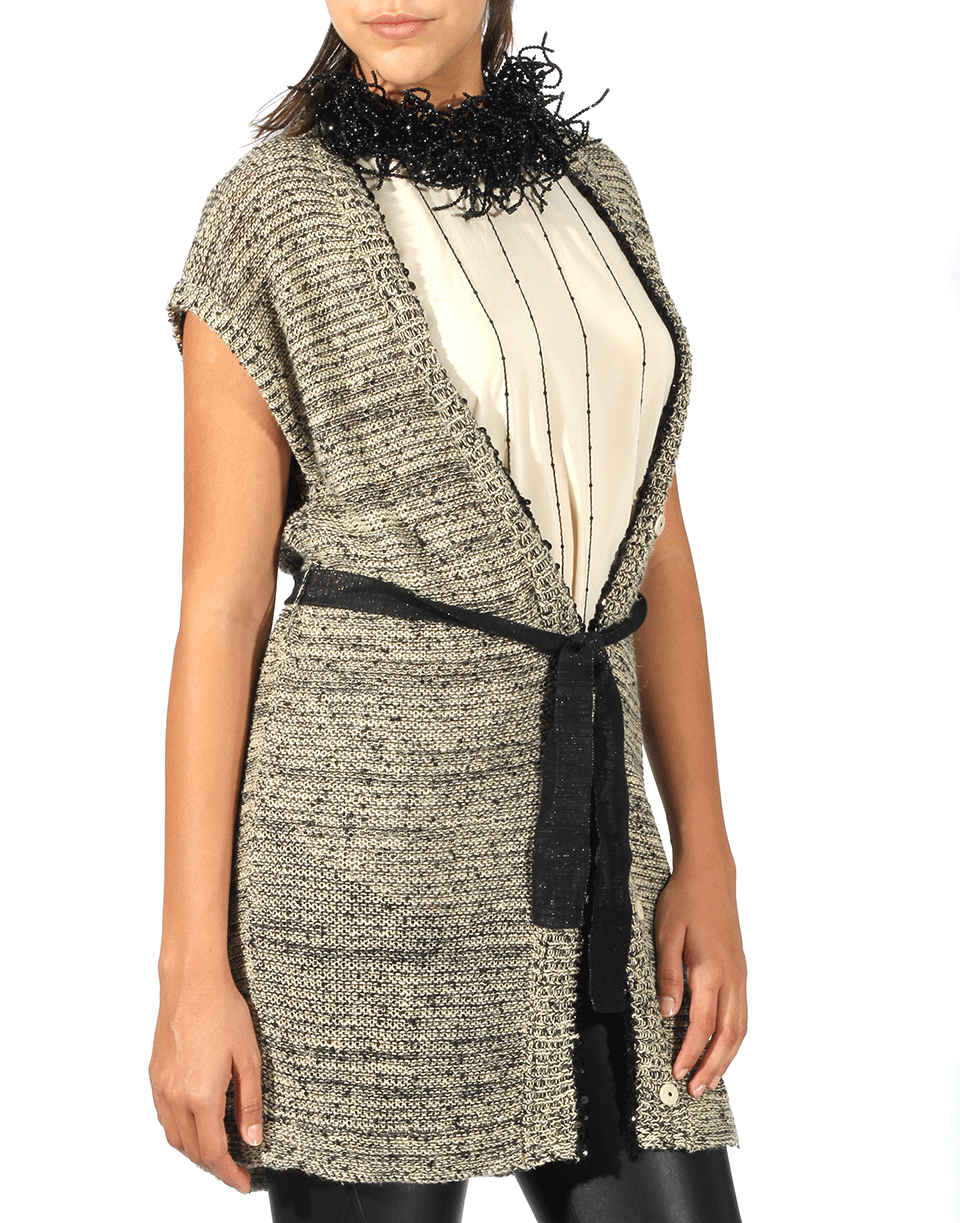 BRUNELLO CUCINELLI-Paillette Pinstripe Tank-