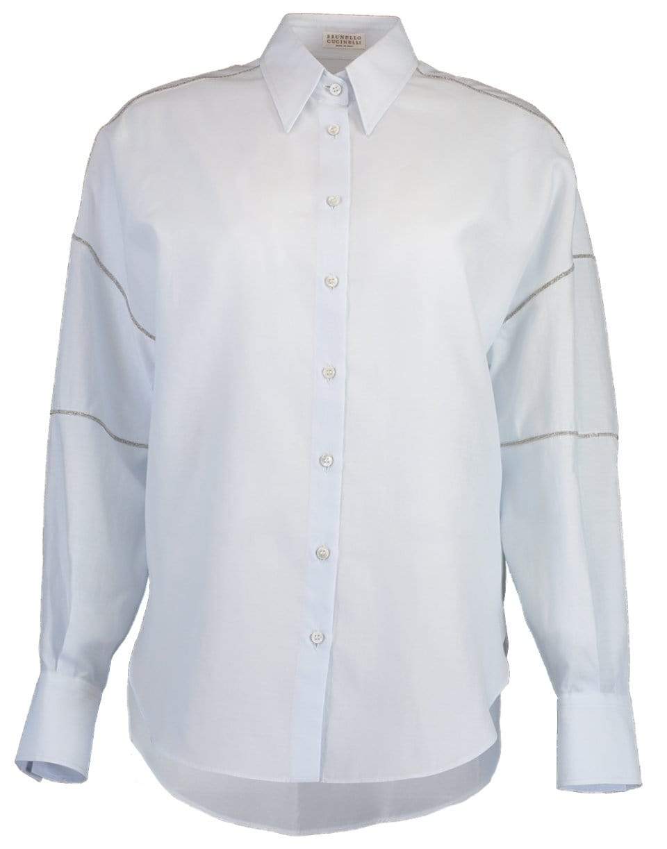 BRUNELLO CUCINELLI-Monili Embroidered Sleeve Blouse-