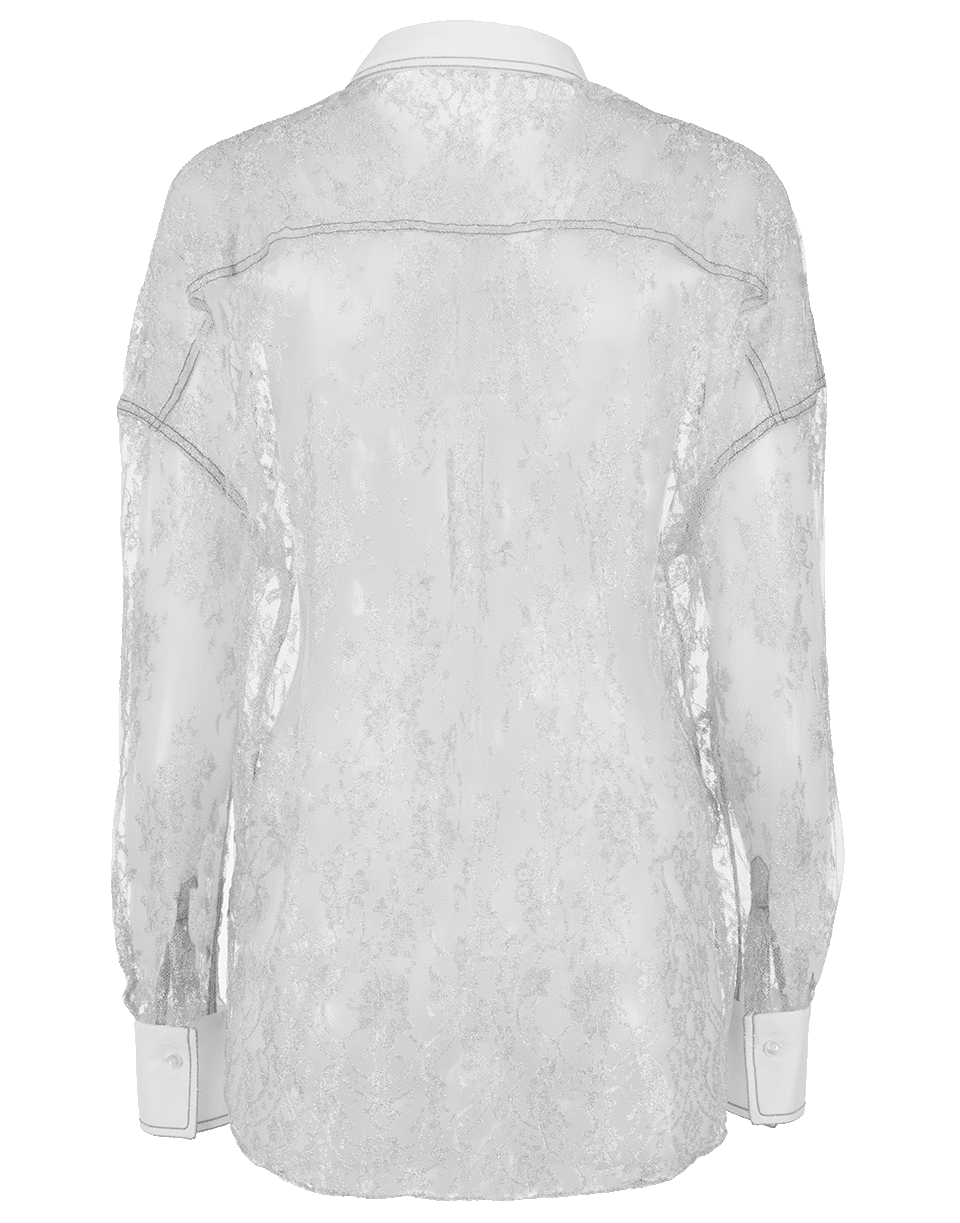 BRUNELLO CUCINELLI-Poplin Lace Blouse-