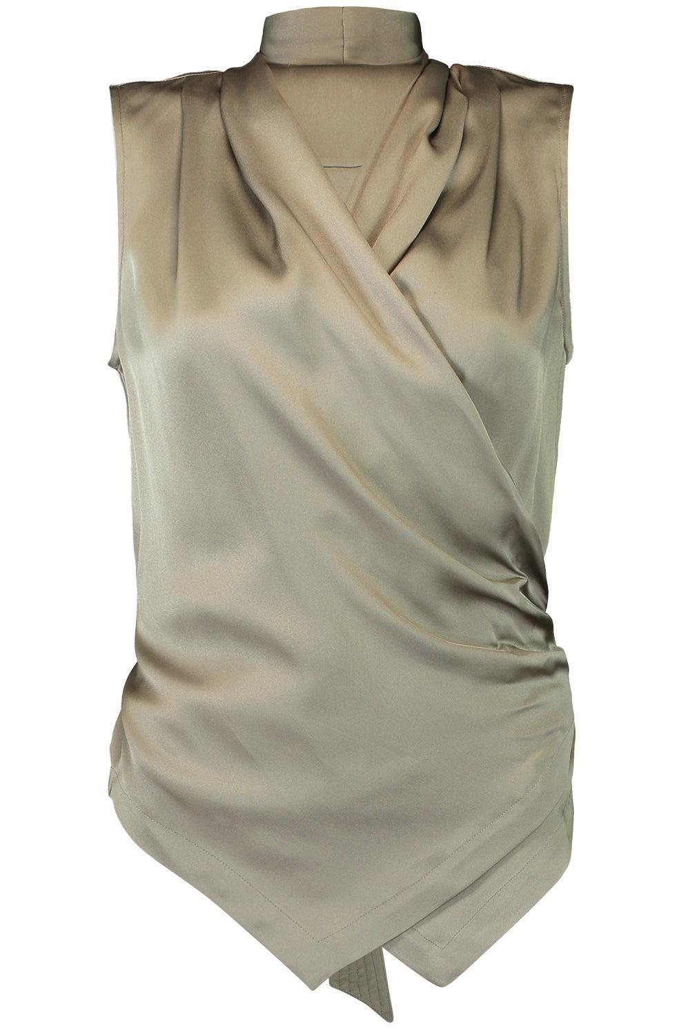 Sleeveless Wrap Top