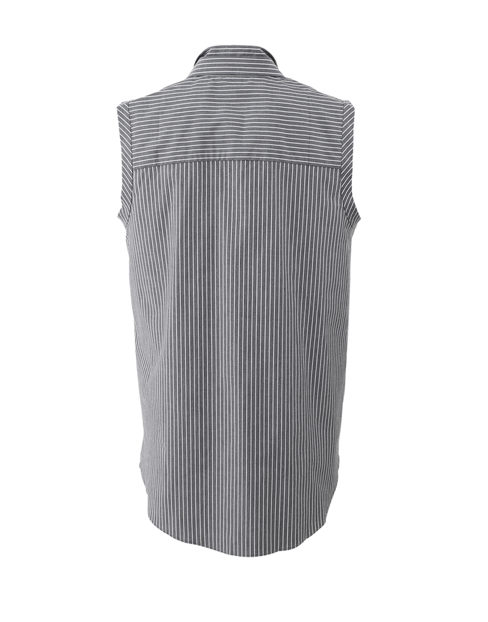 BRUNELLO CUCINELLI-Striped Monili Collar Blouse-