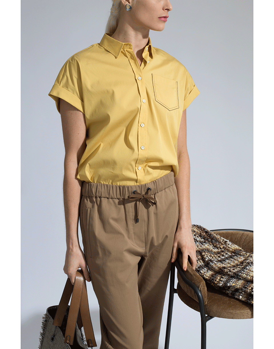 BRUNELLO CUCINELLI-Poplin Blouse-