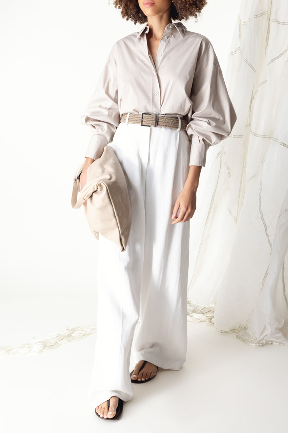 Herbarium Collar Shirt-MED BRWN-XS-CLOTHINGTOPBLOUSE-BRUNELLO CUCINELLI